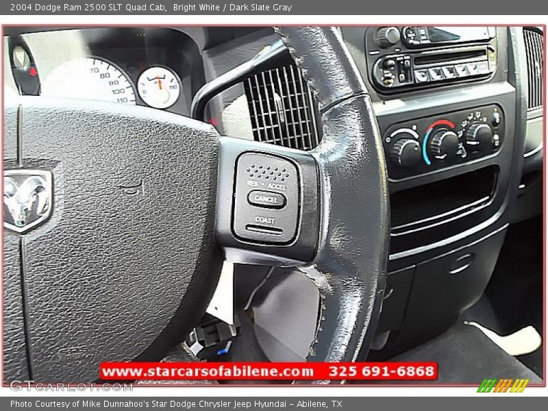 Bright White / Dark Slate Gray 2004 Dodge Ram 2500 SLT Quad Cab