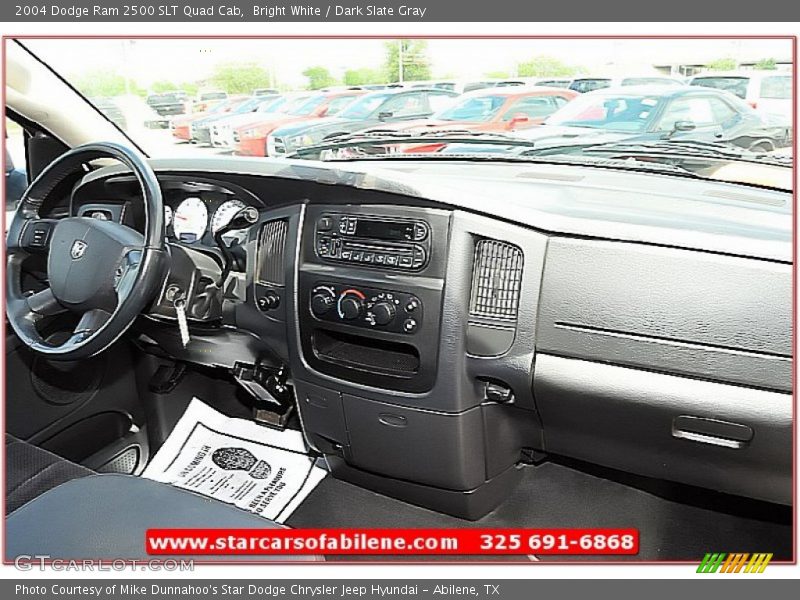 Bright White / Dark Slate Gray 2004 Dodge Ram 2500 SLT Quad Cab