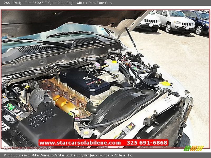 Bright White / Dark Slate Gray 2004 Dodge Ram 2500 SLT Quad Cab