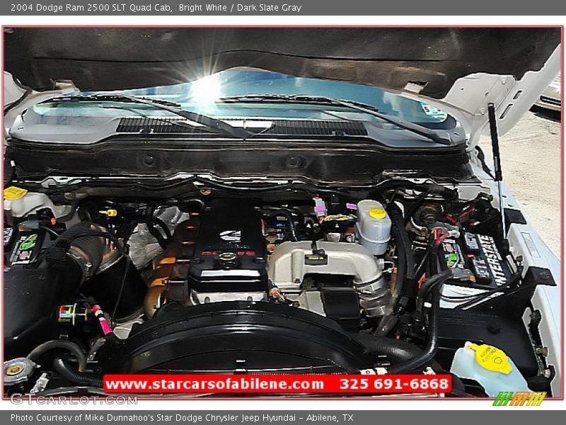 Bright White / Dark Slate Gray 2004 Dodge Ram 2500 SLT Quad Cab