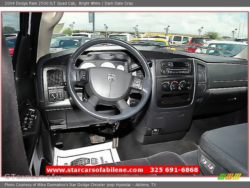 Bright White / Dark Slate Gray 2004 Dodge Ram 2500 SLT Quad Cab