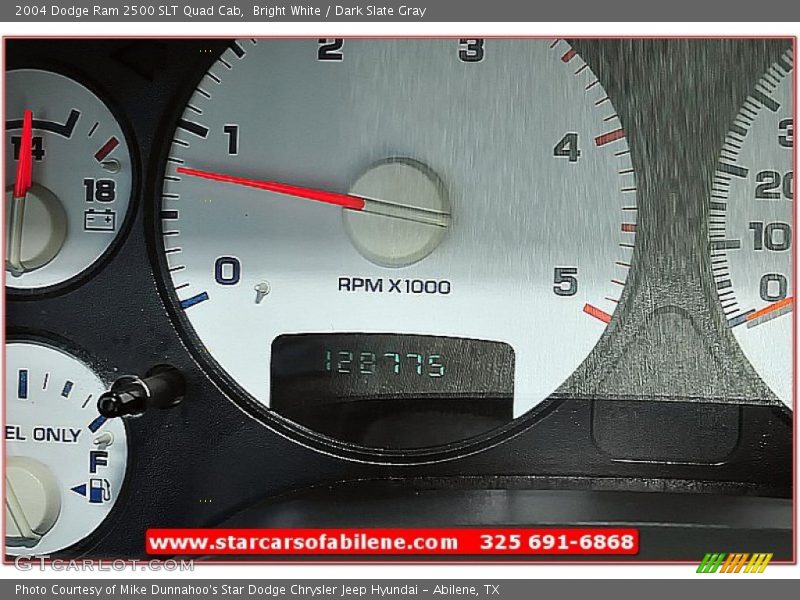 Bright White / Dark Slate Gray 2004 Dodge Ram 2500 SLT Quad Cab