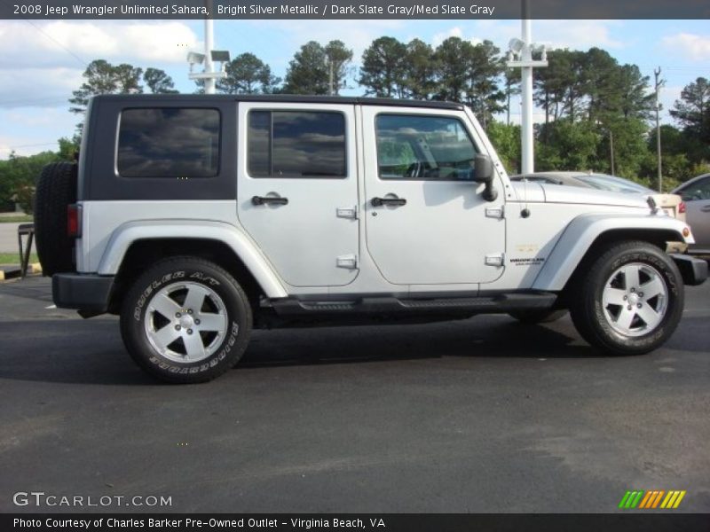 Bright Silver Metallic / Dark Slate Gray/Med Slate Gray 2008 Jeep Wrangler Unlimited Sahara