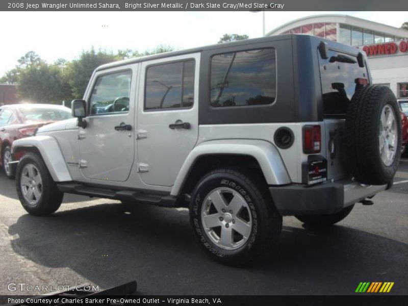 Bright Silver Metallic / Dark Slate Gray/Med Slate Gray 2008 Jeep Wrangler Unlimited Sahara