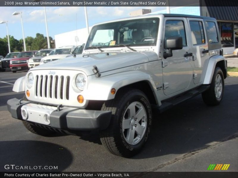 Bright Silver Metallic / Dark Slate Gray/Med Slate Gray 2008 Jeep Wrangler Unlimited Sahara