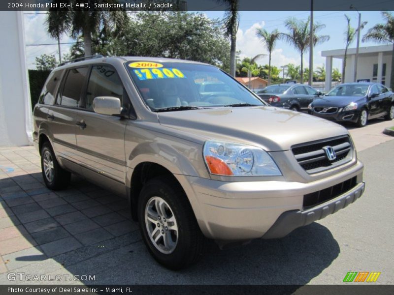 Sandstone Metallic / Saddle 2004 Honda Pilot EX-L 4WD