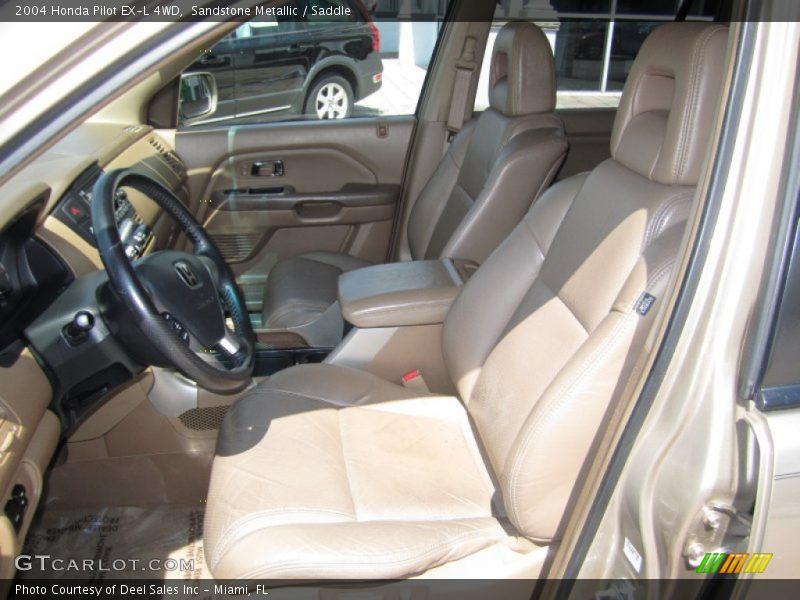 Sandstone Metallic / Saddle 2004 Honda Pilot EX-L 4WD