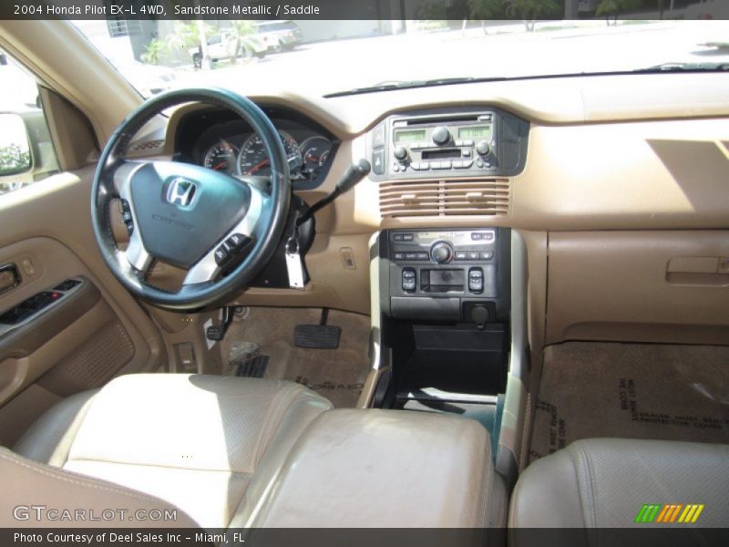 Sandstone Metallic / Saddle 2004 Honda Pilot EX-L 4WD