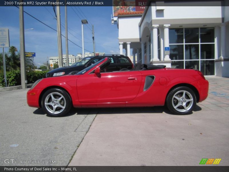 Absolutely Red / Black 2000 Toyota MR2 Spyder Roadster