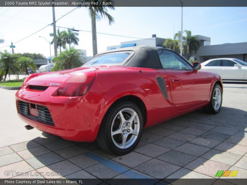 Absolutely Red / Black 2000 Toyota MR2 Spyder Roadster