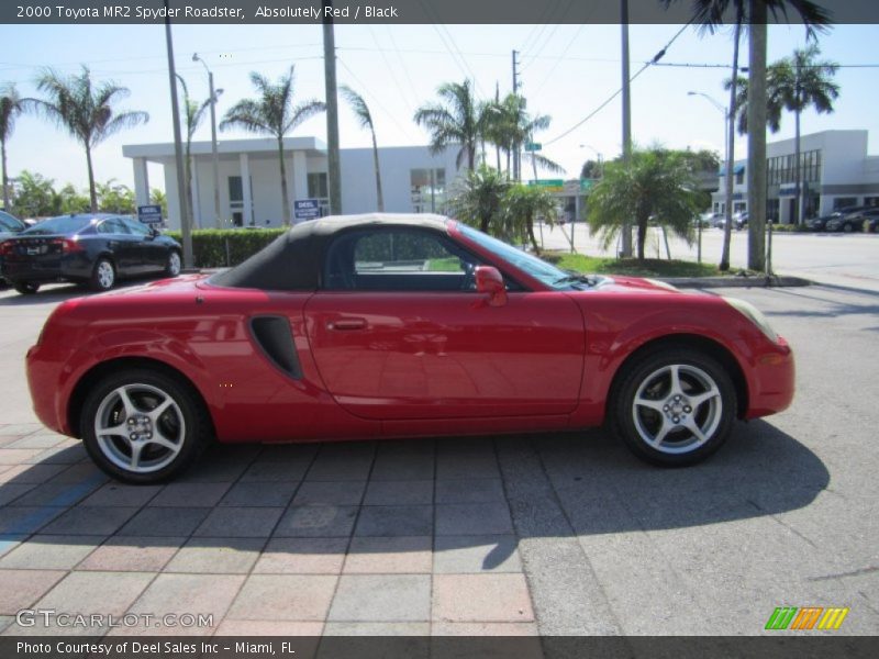 Absolutely Red / Black 2000 Toyota MR2 Spyder Roadster