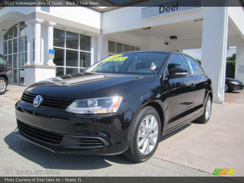 Black / Titan Black 2012 Volkswagen Jetta SE Sedan