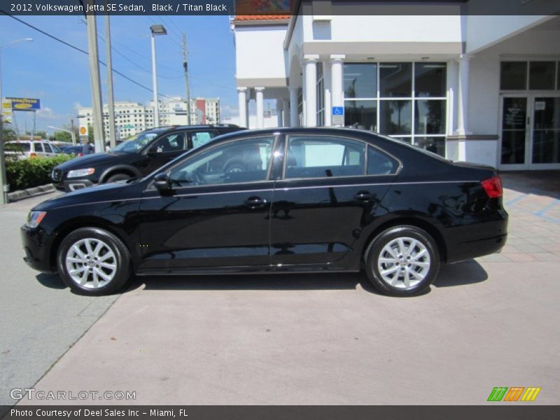 Black / Titan Black 2012 Volkswagen Jetta SE Sedan