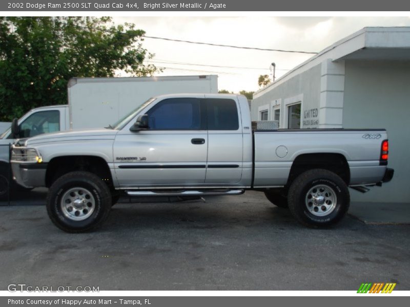 Bright Silver Metallic / Agate 2002 Dodge Ram 2500 SLT Quad Cab 4x4