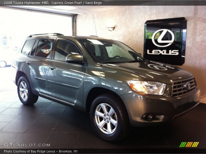 Cypress Green Pearl / Sand Beige 2008 Toyota Highlander 4WD