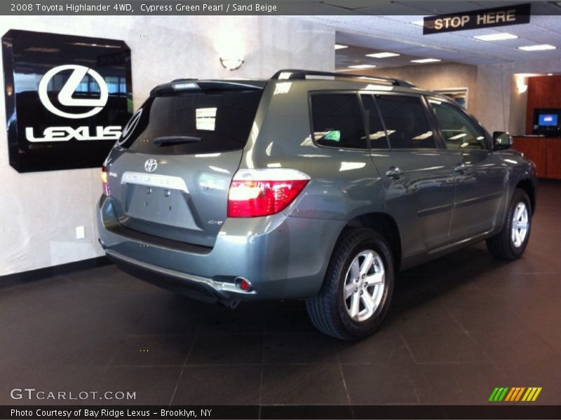 Cypress Green Pearl / Sand Beige 2008 Toyota Highlander 4WD
