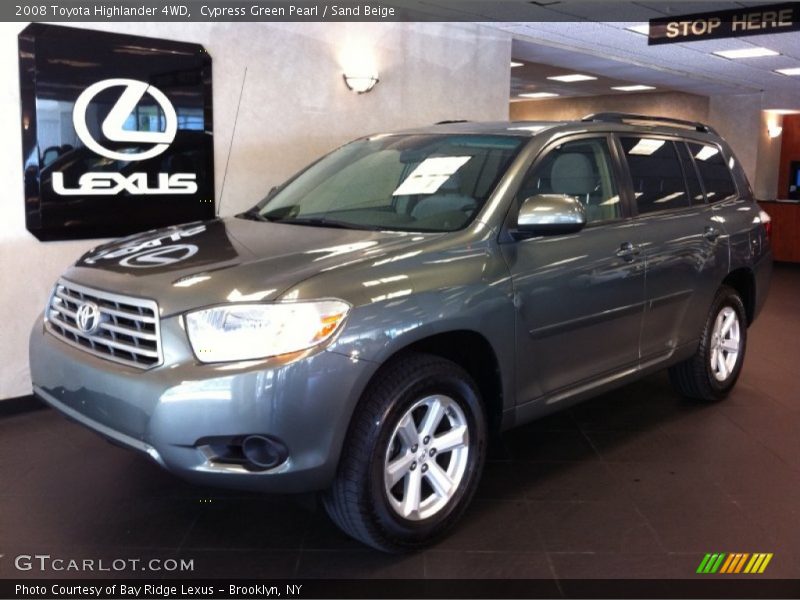 Cypress Green Pearl / Sand Beige 2008 Toyota Highlander 4WD