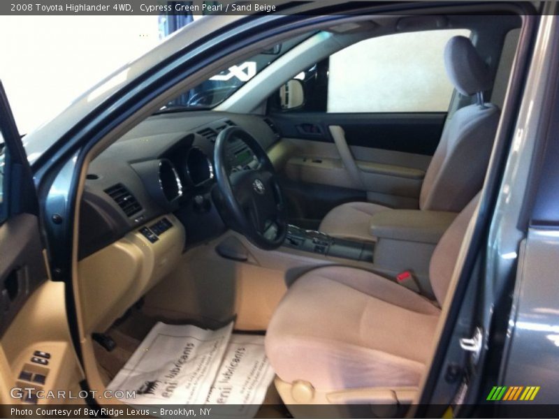Cypress Green Pearl / Sand Beige 2008 Toyota Highlander 4WD