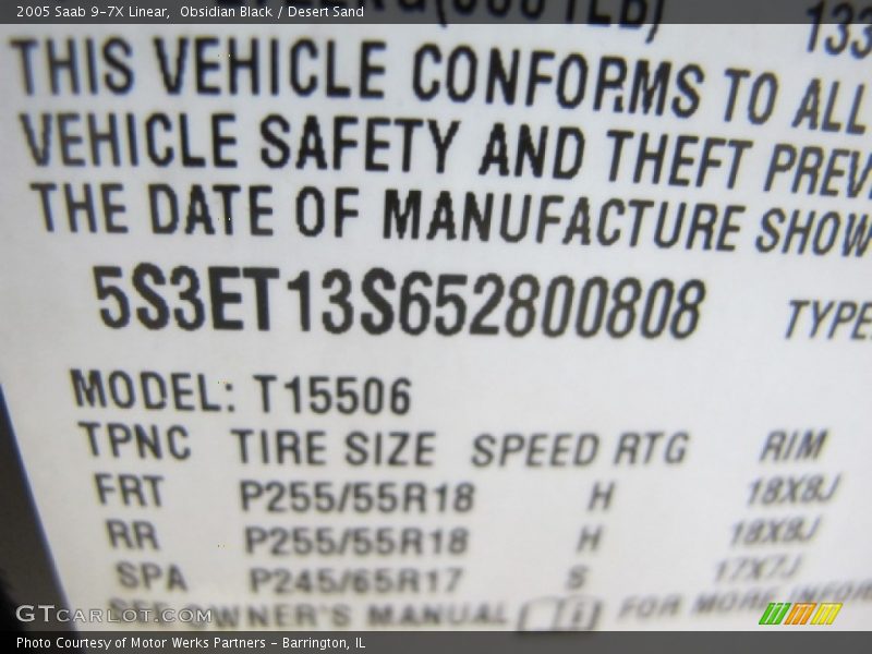 Obsidian Black / Desert Sand 2005 Saab 9-7X Linear