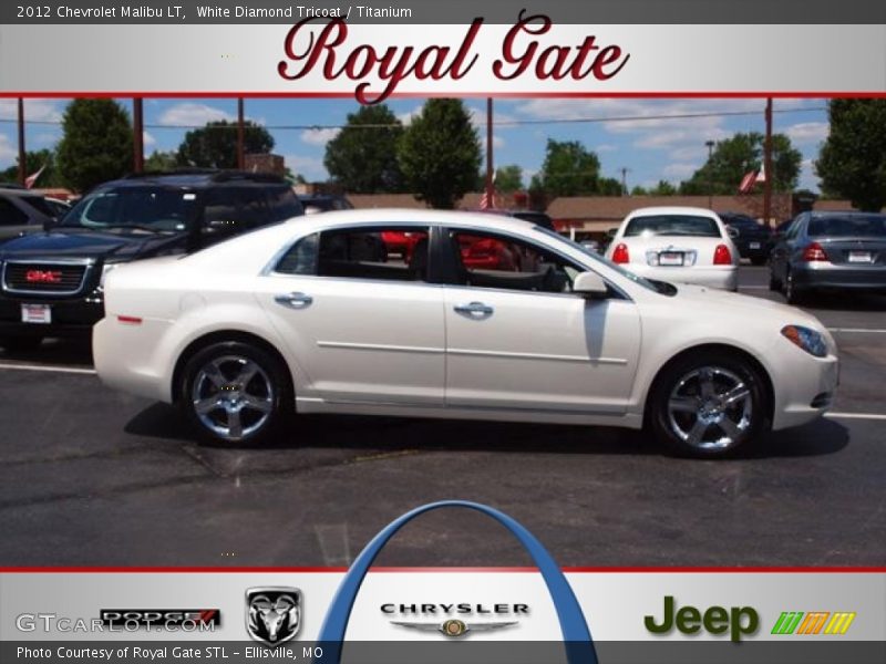 White Diamond Tricoat / Titanium 2012 Chevrolet Malibu LT