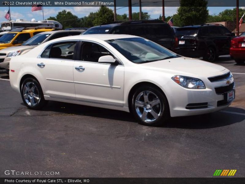 White Diamond Tricoat / Titanium 2012 Chevrolet Malibu LT