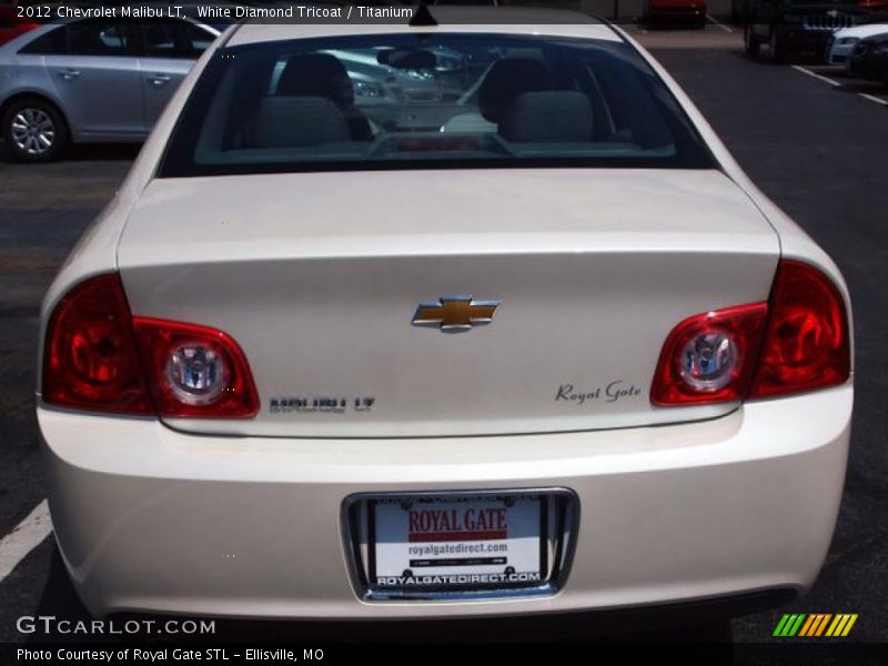 White Diamond Tricoat / Titanium 2012 Chevrolet Malibu LT