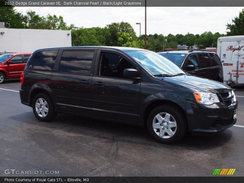 Dark Charcoal Pearl / Black/Light Graystone 2012 Dodge Grand Caravan SE