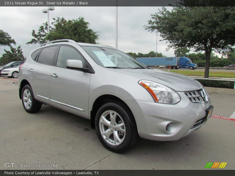 Silver Ice Metallic / Black 2011 Nissan Rogue SV