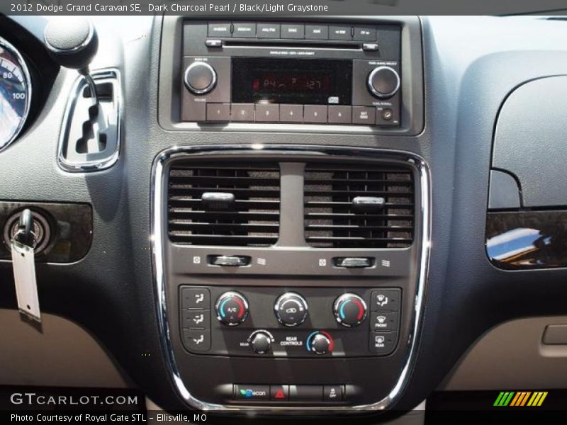 Dark Charcoal Pearl / Black/Light Graystone 2012 Dodge Grand Caravan SE