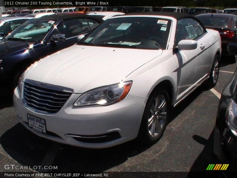 Bright White / Black 2012 Chrysler 200 Touring Convertible