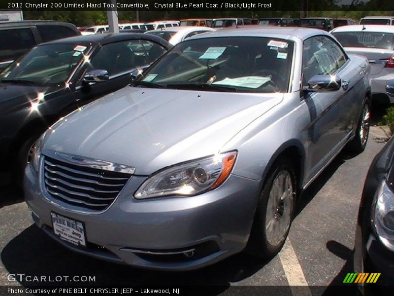 Crystal Blue Pearl Coat / Black/Light Frost 2012 Chrysler 200 Limited Hard Top Convertible
