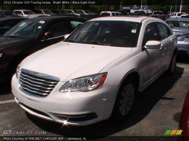Bright White / Black/Light Frost 2012 Chrysler 200 Touring Sedan