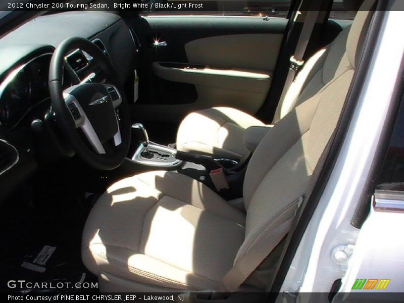 Bright White / Black/Light Frost 2012 Chrysler 200 Touring Sedan
