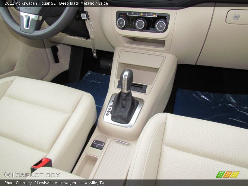 Deep Black Metallic / Beige 2012 Volkswagen Tiguan SE