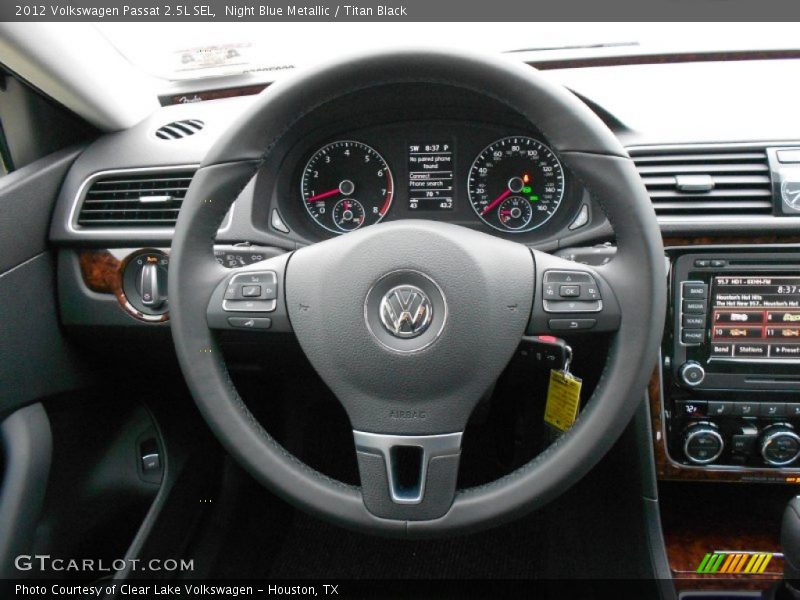 Night Blue Metallic / Titan Black 2012 Volkswagen Passat 2.5L SEL