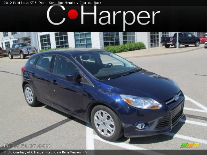 Kona Blue Metallic / Charcoal Black 2012 Ford Focus SE 5-Door
