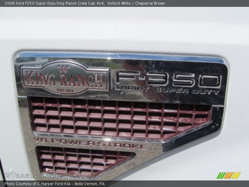 Oxford White / Chaparral Brown 2008 Ford F350 Super Duty King Ranch Crew Cab 4x4