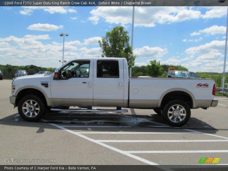 Oxford White / Chaparral Brown 2008 Ford F350 Super Duty King Ranch Crew Cab 4x4