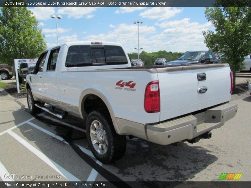 Oxford White / Chaparral Brown 2008 Ford F350 Super Duty King Ranch Crew Cab 4x4