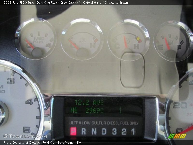 Oxford White / Chaparral Brown 2008 Ford F350 Super Duty King Ranch Crew Cab 4x4
