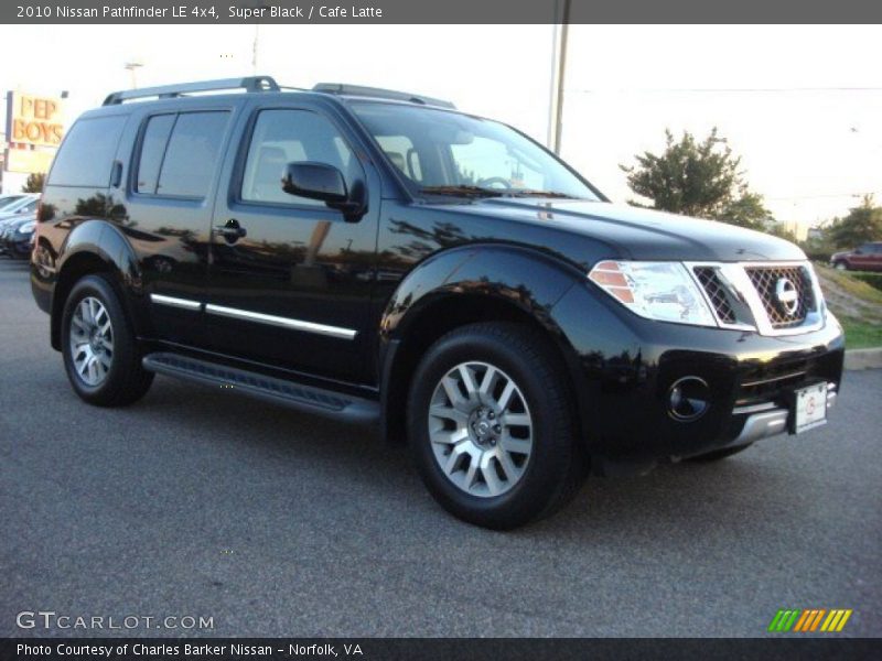 Super Black / Cafe Latte 2010 Nissan Pathfinder LE 4x4