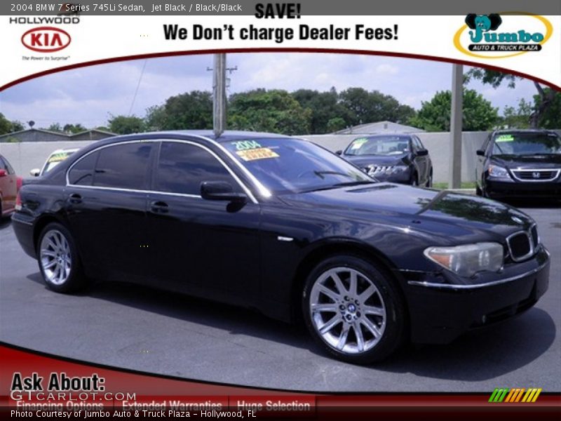 Jet Black / Black/Black 2004 BMW 7 Series 745Li Sedan
