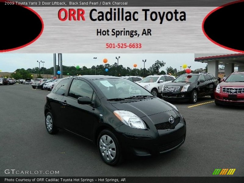 Black Sand Pearl / Dark Charcoal 2009 Toyota Yaris 3 Door Liftback