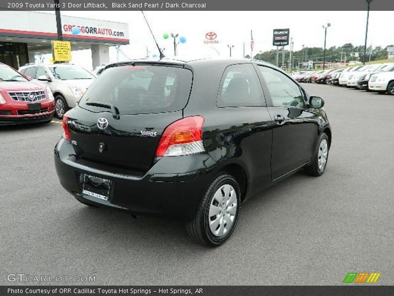 Black Sand Pearl / Dark Charcoal 2009 Toyota Yaris 3 Door Liftback