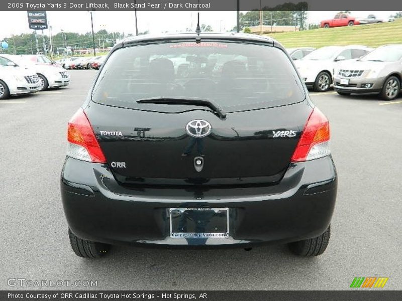 Black Sand Pearl / Dark Charcoal 2009 Toyota Yaris 3 Door Liftback