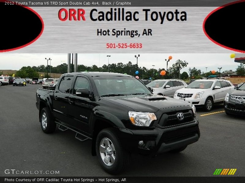 Black / Graphite 2012 Toyota Tacoma V6 TRD Sport Double Cab 4x4