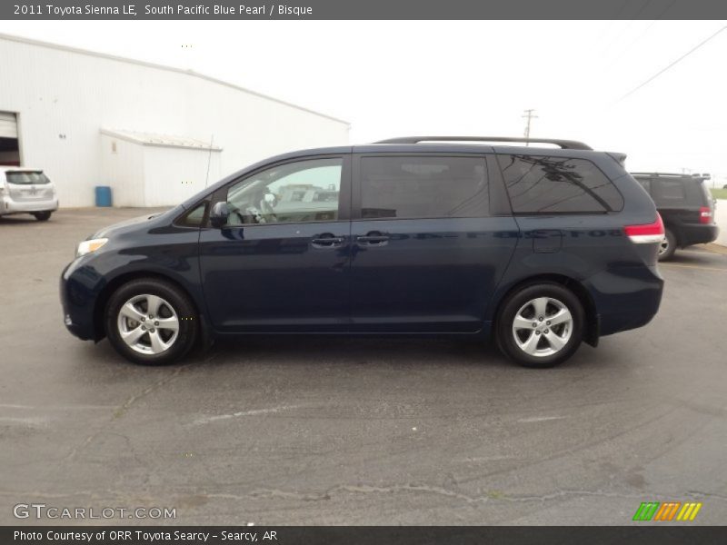 South Pacific Blue Pearl / Bisque 2011 Toyota Sienna LE