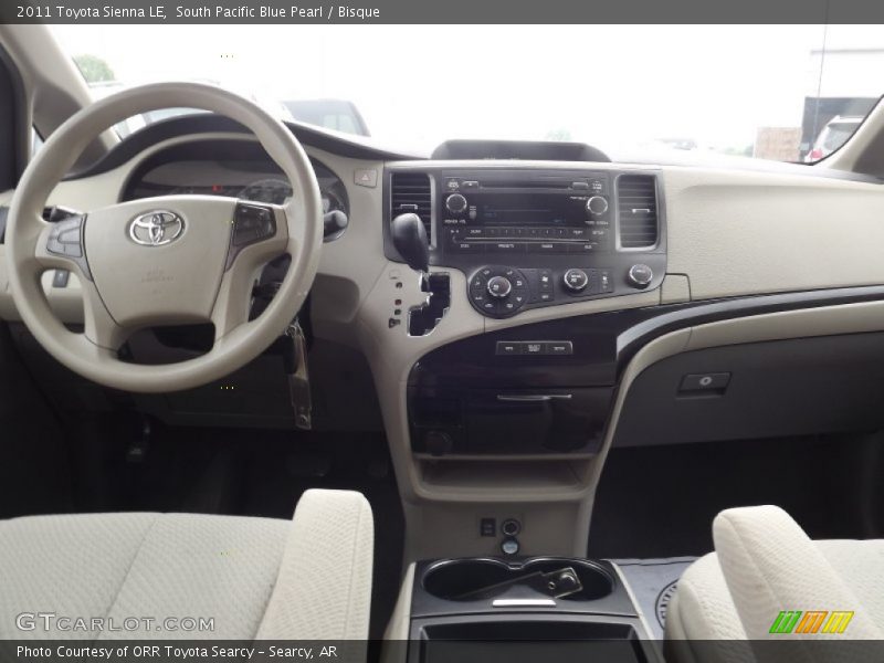 South Pacific Blue Pearl / Bisque 2011 Toyota Sienna LE