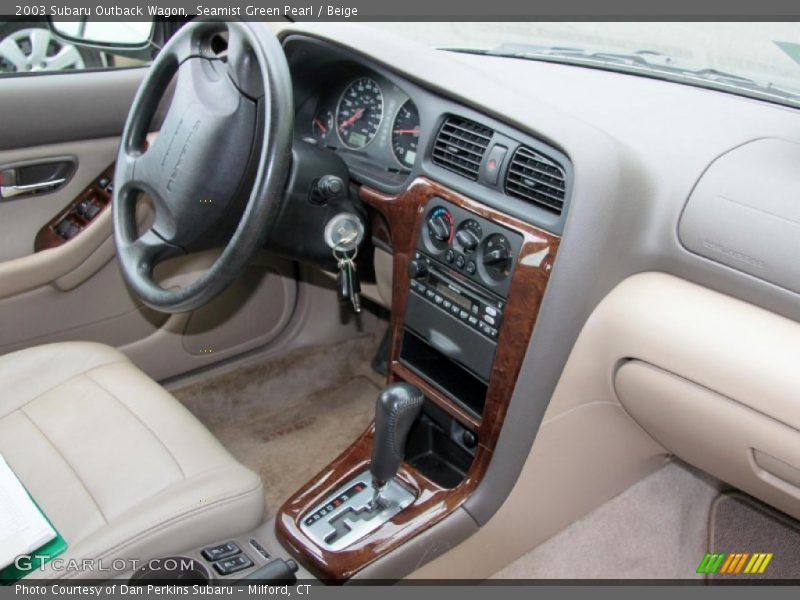 Seamist Green Pearl / Beige 2003 Subaru Outback Wagon