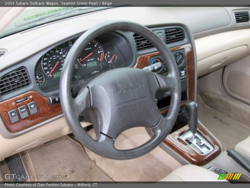 Seamist Green Pearl / Beige 2003 Subaru Outback Wagon